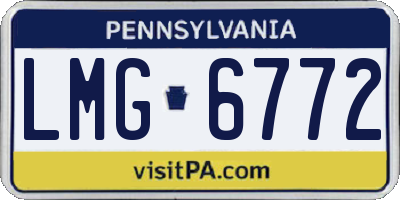 PA license plate LMG6772