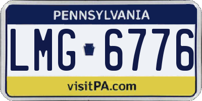 PA license plate LMG6776