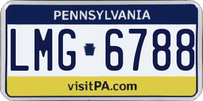 PA license plate LMG6788