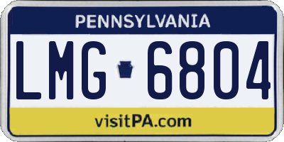 PA license plate LMG6804