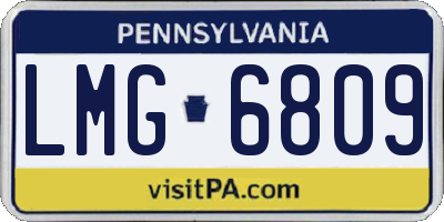PA license plate LMG6809