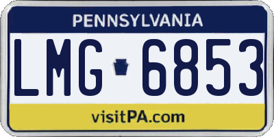 PA license plate LMG6853