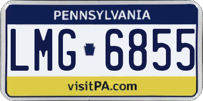PA license plate LMG6855