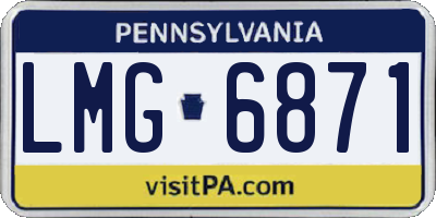 PA license plate LMG6871