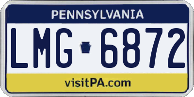 PA license plate LMG6872