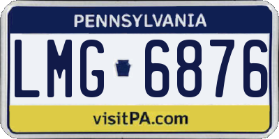 PA license plate LMG6876