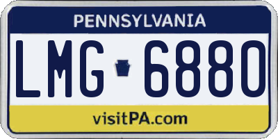 PA license plate LMG6880