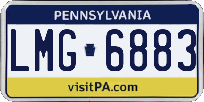 PA license plate LMG6883