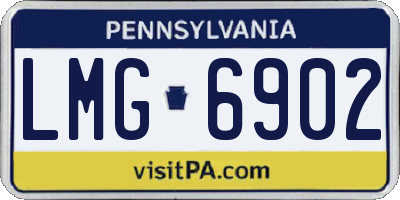 PA license plate LMG6902