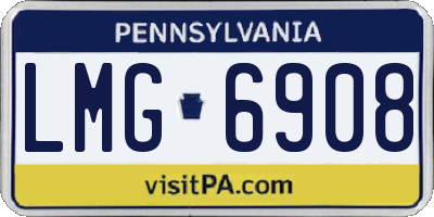 PA license plate LMG6908