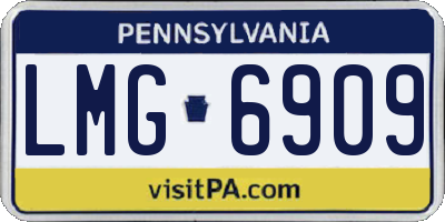 PA license plate LMG6909