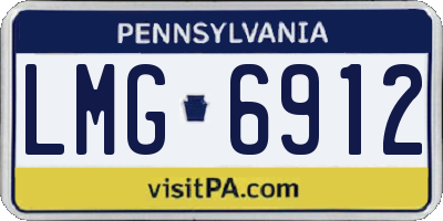 PA license plate LMG6912