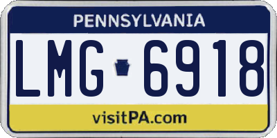 PA license plate LMG6918