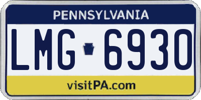PA license plate LMG6930