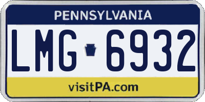 PA license plate LMG6932