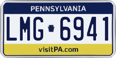 PA license plate LMG6941