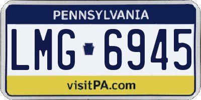 PA license plate LMG6945