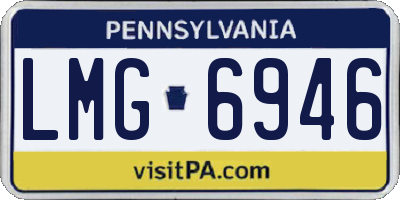PA license plate LMG6946