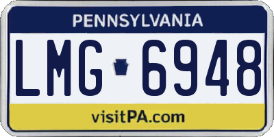 PA license plate LMG6948
