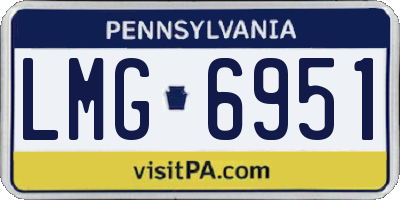 PA license plate LMG6951