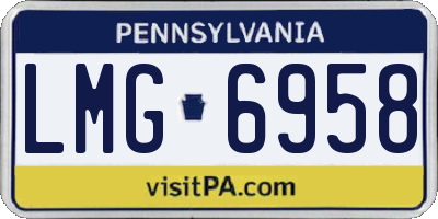 PA license plate LMG6958