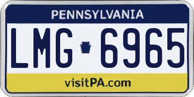 PA license plate LMG6965