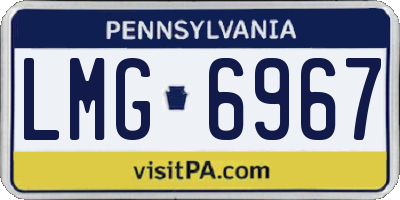 PA license plate LMG6967