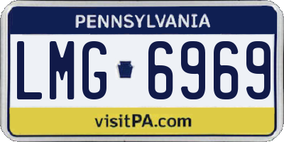 PA license plate LMG6969