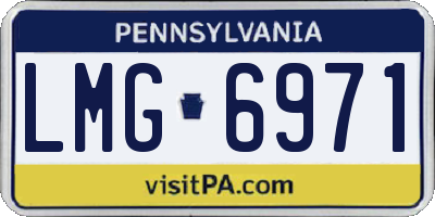PA license plate LMG6971