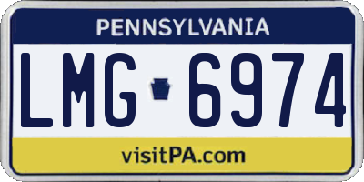 PA license plate LMG6974