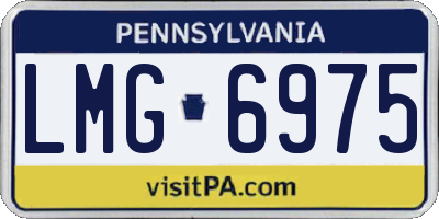 PA license plate LMG6975