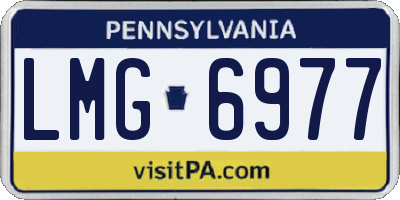 PA license plate LMG6977