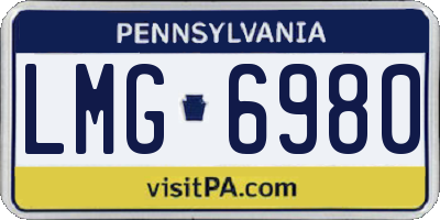 PA license plate LMG6980