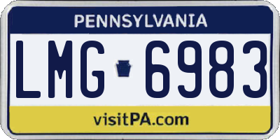 PA license plate LMG6983