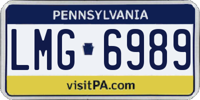PA license plate LMG6989