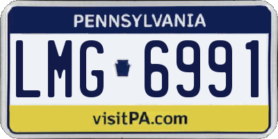 PA license plate LMG6991