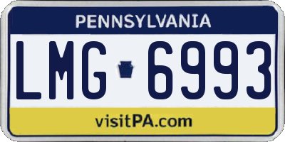 PA license plate LMG6993