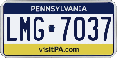 PA license plate LMG7037