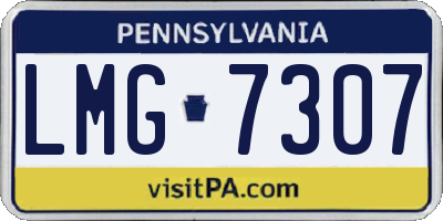 PA license plate LMG7307