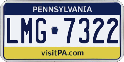 PA license plate LMG7322