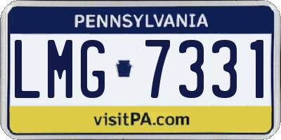 PA license plate LMG7331