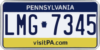 PA license plate LMG7345