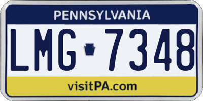 PA license plate LMG7348