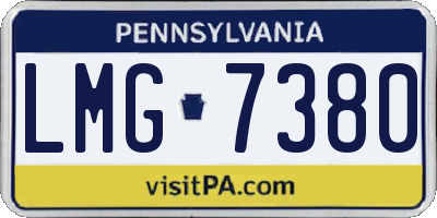 PA license plate LMG7380