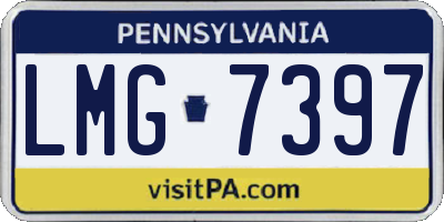 PA license plate LMG7397