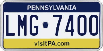 PA license plate LMG7400