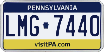 PA license plate LMG7440