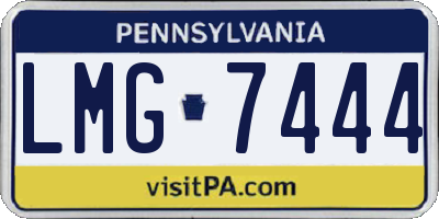PA license plate LMG7444