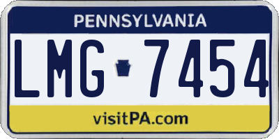 PA license plate LMG7454