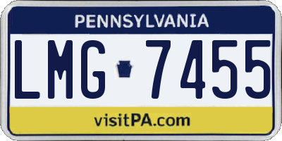 PA license plate LMG7455
